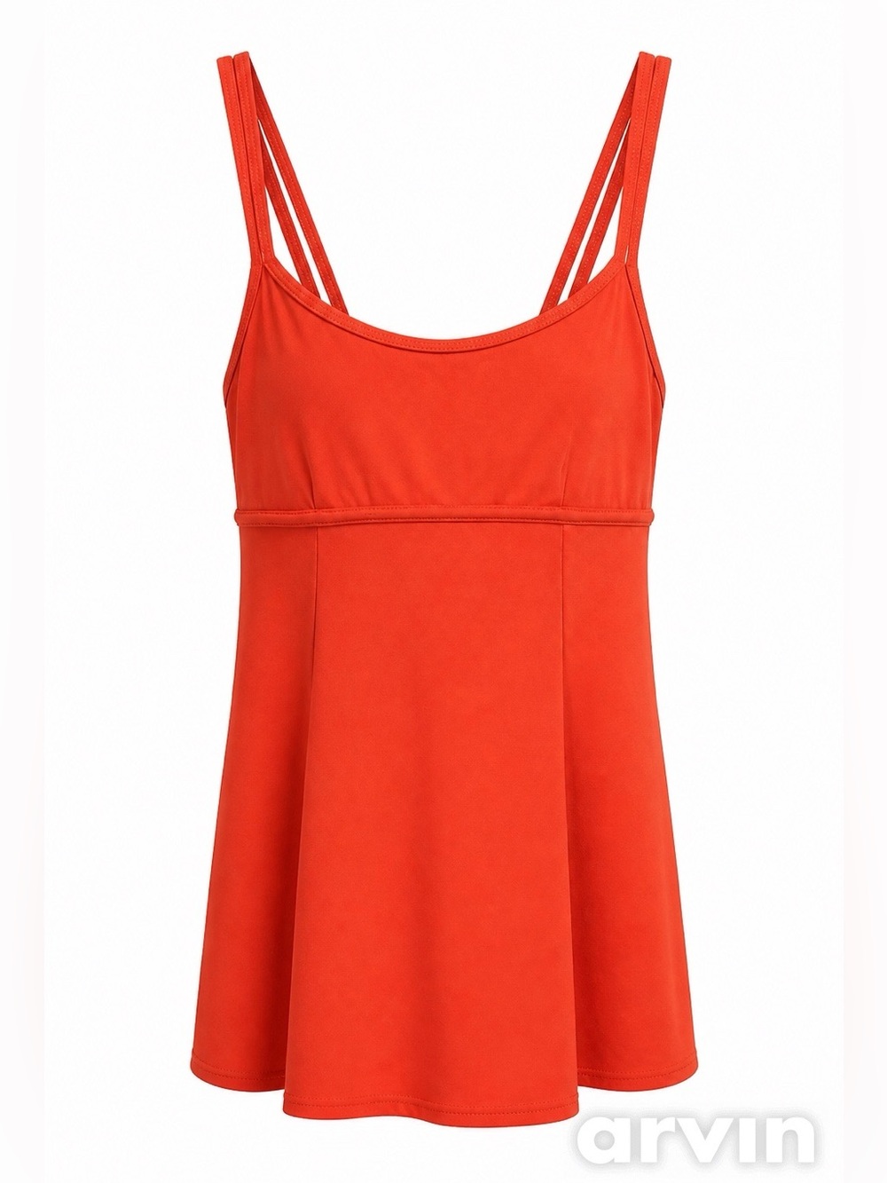 Bright Orange Skirted One-Piece Swimsuit - Size 6